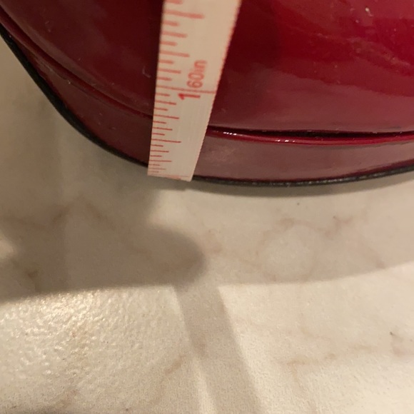 Dior burgundy platform pumps with open toe, size 37 - Picture 10 of 11